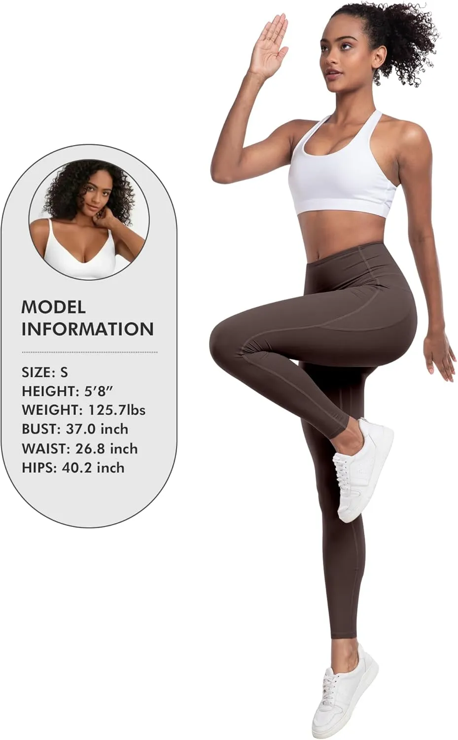 LZYVOO Leggings with Pockets for Women, 6 Packs Soft High Waisted Tummy Control Workout Yoga Pants