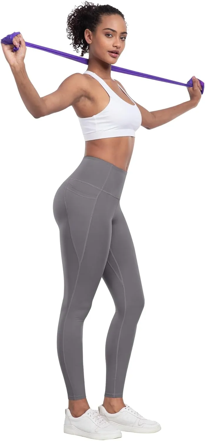 LZYVOO Leggings with Pockets for Women, 6 Packs Soft High Waisted Tummy Control Workout Yoga Pants