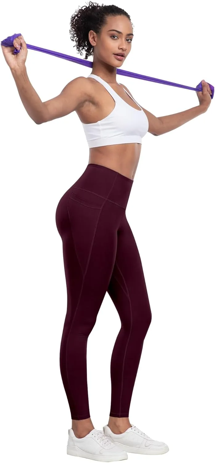 LZYVOO Leggings with Pockets for Women, 6 Packs Soft High Waisted Tummy Control Workout Yoga Pants
