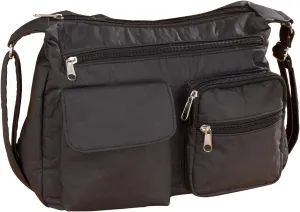 Machine Washable Shoulder Handbag with Multiple Storage Pockets