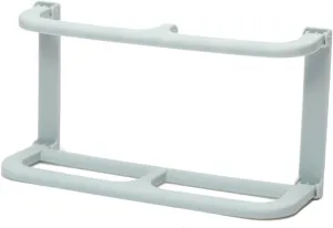 MAGICLULU 2Pcs Wall Mounted Foldable Slipper Rack Shoe Storage Organizer for Hallway Bathroom Beige and Blue Easy to Install with Self Adhesive Hooks Space Saving
