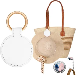 Magnetic Hat Clip for Travel on Bag and Bag Tote, Beach Straw Hat Magnetic Clip, Vacation Traveling Essentials Accessor(B-White)