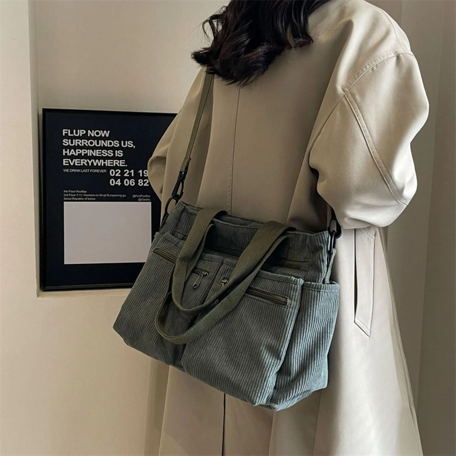 Makukke Tote Bag Women Large Crossbody Bag Stylish Handbag for Women Corduroy/Canvas Hobo Bag Fashion shoulder Bag Purse