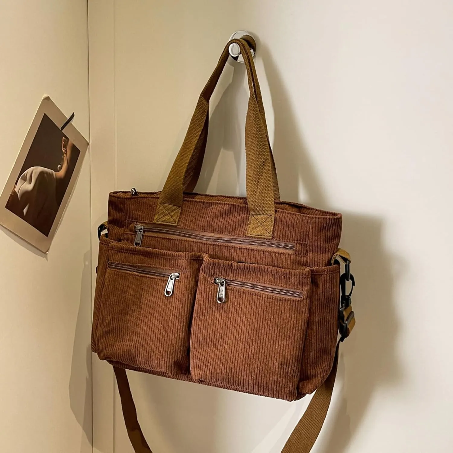Makukke Tote Bag Women Large Crossbody Bag Stylish Handbag for Women Corduroy/Canvas Hobo Bag Fashion shoulder Bag Purse