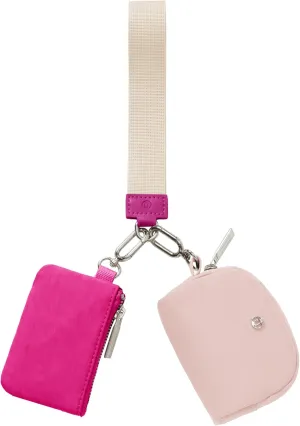 MAMONA Keychain Wallet - Mini Zip Around Wristlet Wallets with Detachable Dual Pouch - Ideal Portable Coin Purse for Women and Men