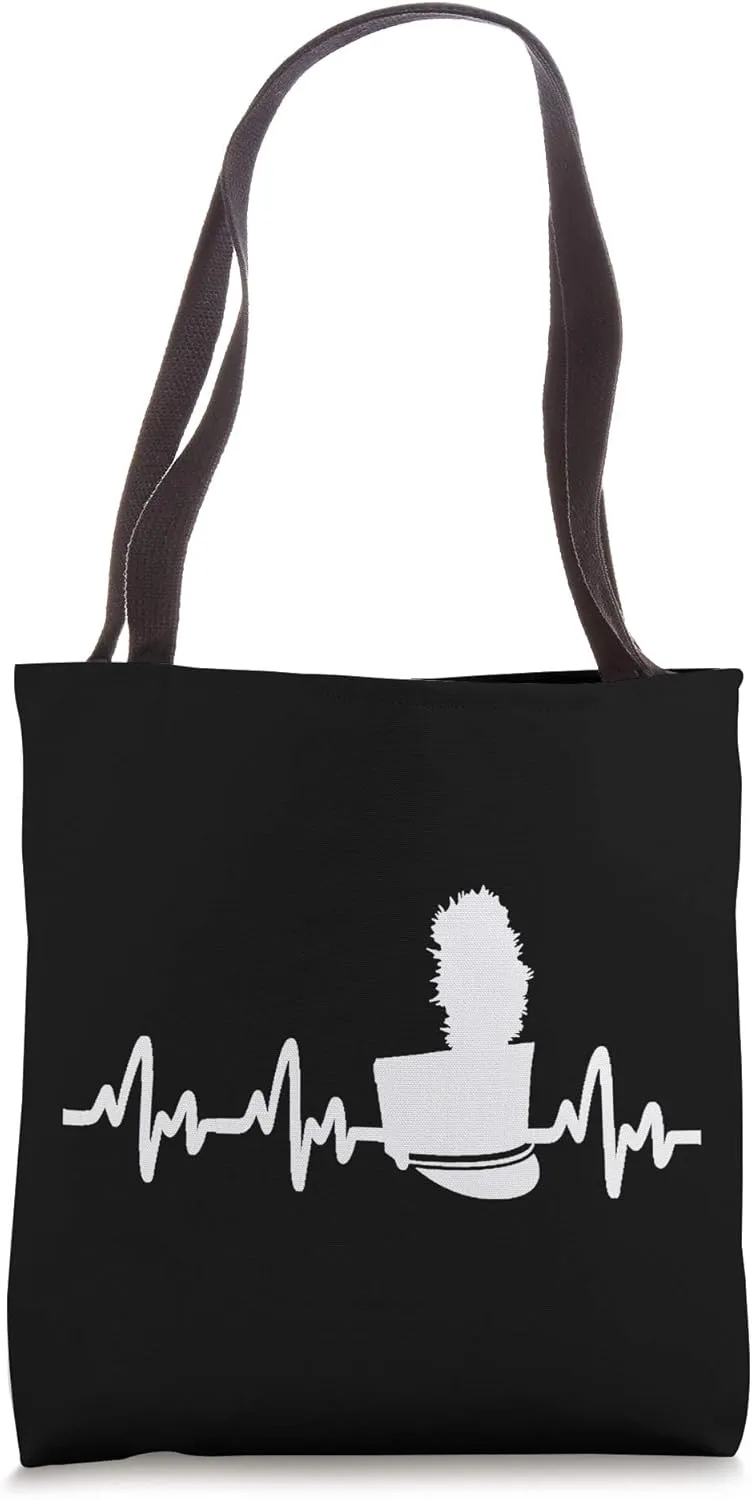 Marching Band Hat EKG Heartbeat Pulse Line Drum Major Gift Tote Bag