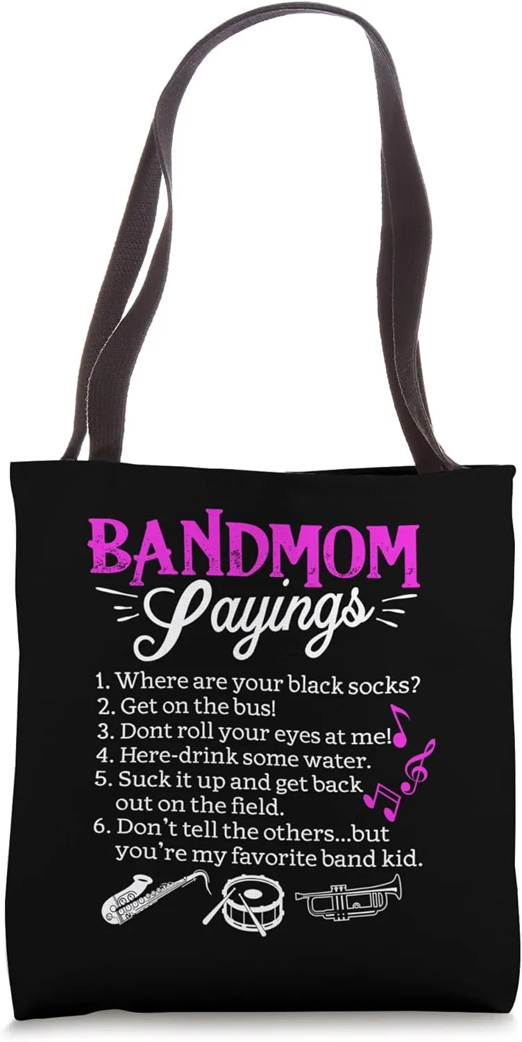 Marching Bands Band Mom Shirts For Women Marching Band Mom Tote Bag