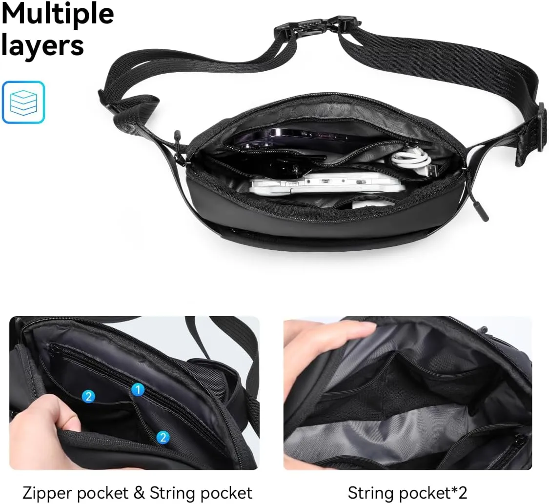 Mark Ryden 3.5L Minimalist Crossbody Sling Bag - Lightweight Water-Resistant EDC Backpack with YKK Zipper & Magnetic Snap for Men and Women
