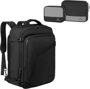 MATEIN Carry on Backpack, Expandable Airplane Approved Travel Backpack, Electronics Travel Organizer 2 Pack, Water Resistant Cable Organizer