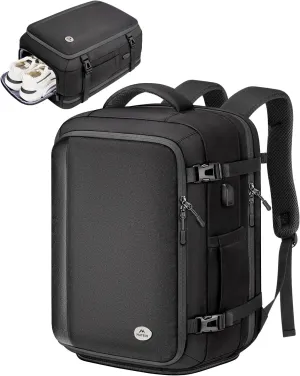 MATEIN Travel Backpack with Shoe Compartment for Men, 17 Inch Large Business Travel Backpack with Wet Dry Pocket, Water Resistant Laptop Daypack 40 L Underseat Carry On Bag for Gym, Weekender