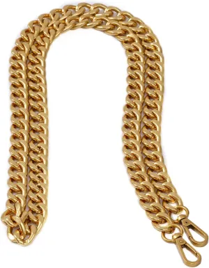 Medium Size Fabulous Metal Shoulder Crossbody Purse Strap Replacement Bag Chain Accessories (48‘’, Antique Gold)