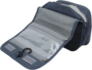 Men Business Foldable Travel Toiletry Bag Large Capacity Hanging Toiletry Bag (Navy Blue)