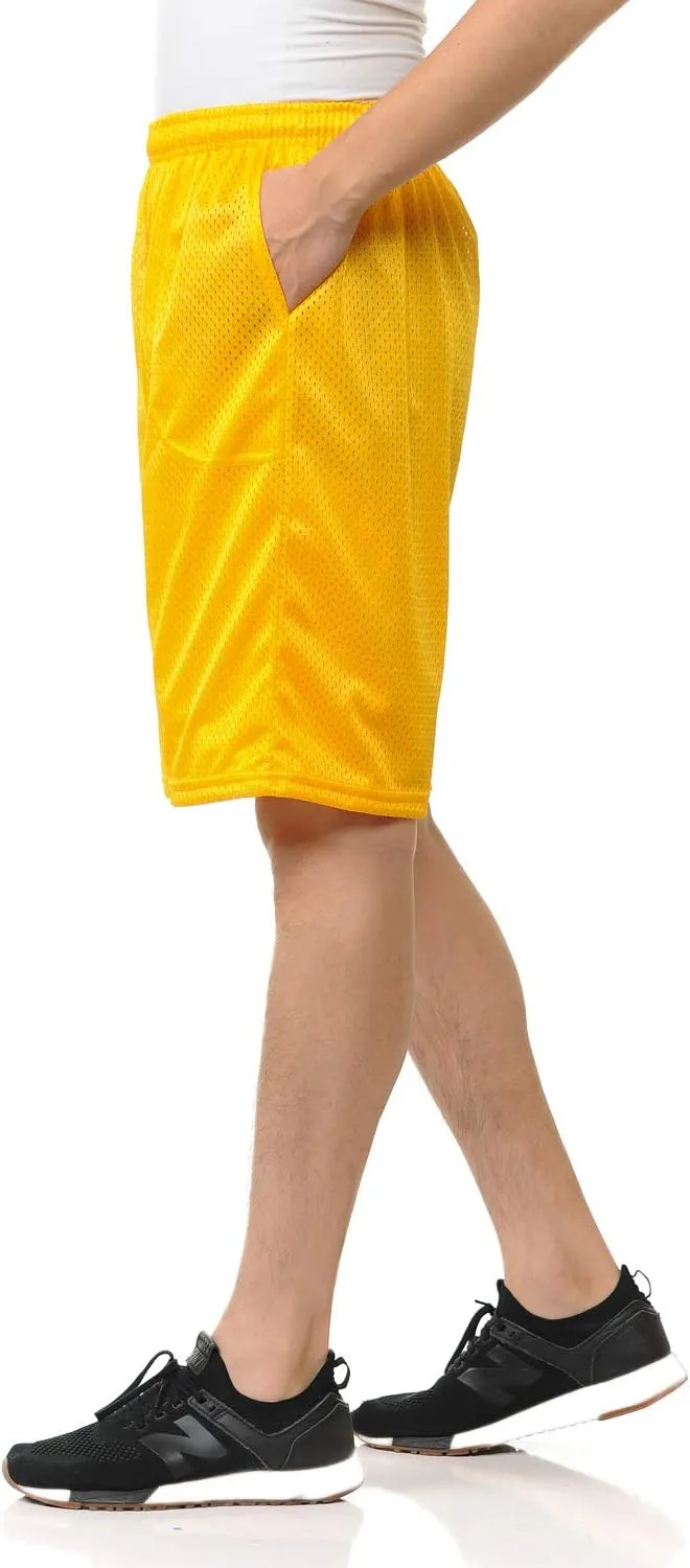 Men Mesh Shorts with Pockets Sizes S-5XL