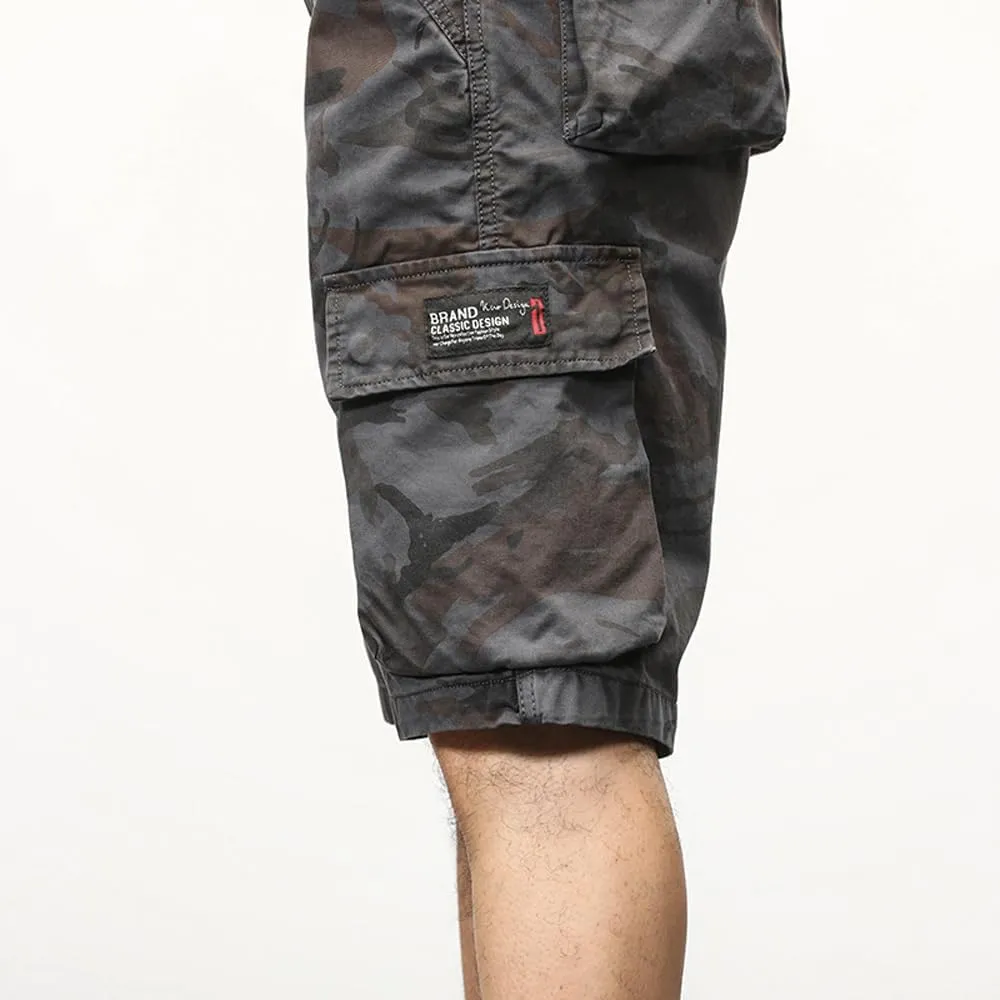 Men's Camouflage Cargo Shorts Summer Cotton Tactical Shorts with Pockets