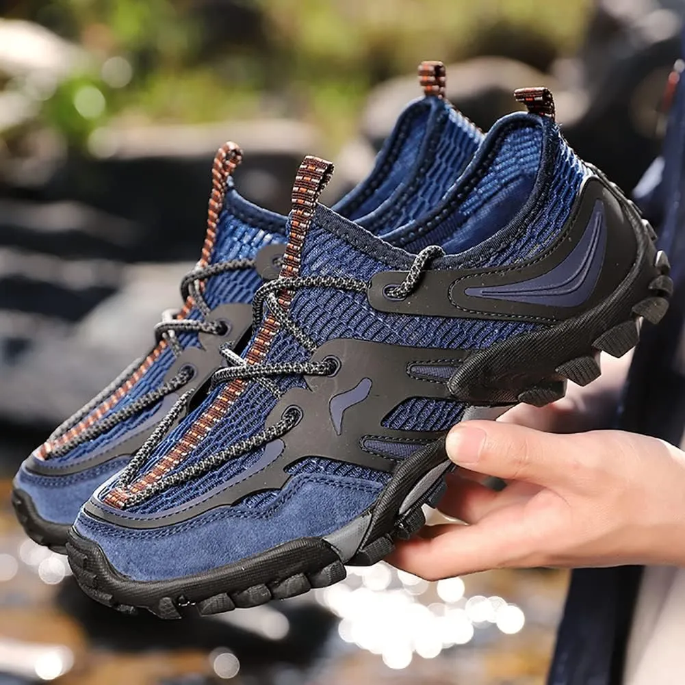 Men's Outdoor Hiking Shoes Summer Fashion Mesh Breathable Travel Shoes Field Adventure