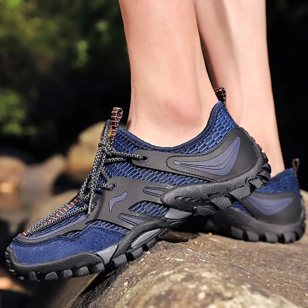 Men's Outdoor Hiking Shoes Summer Fashion Mesh Breathable Travel Shoes Field Adventure