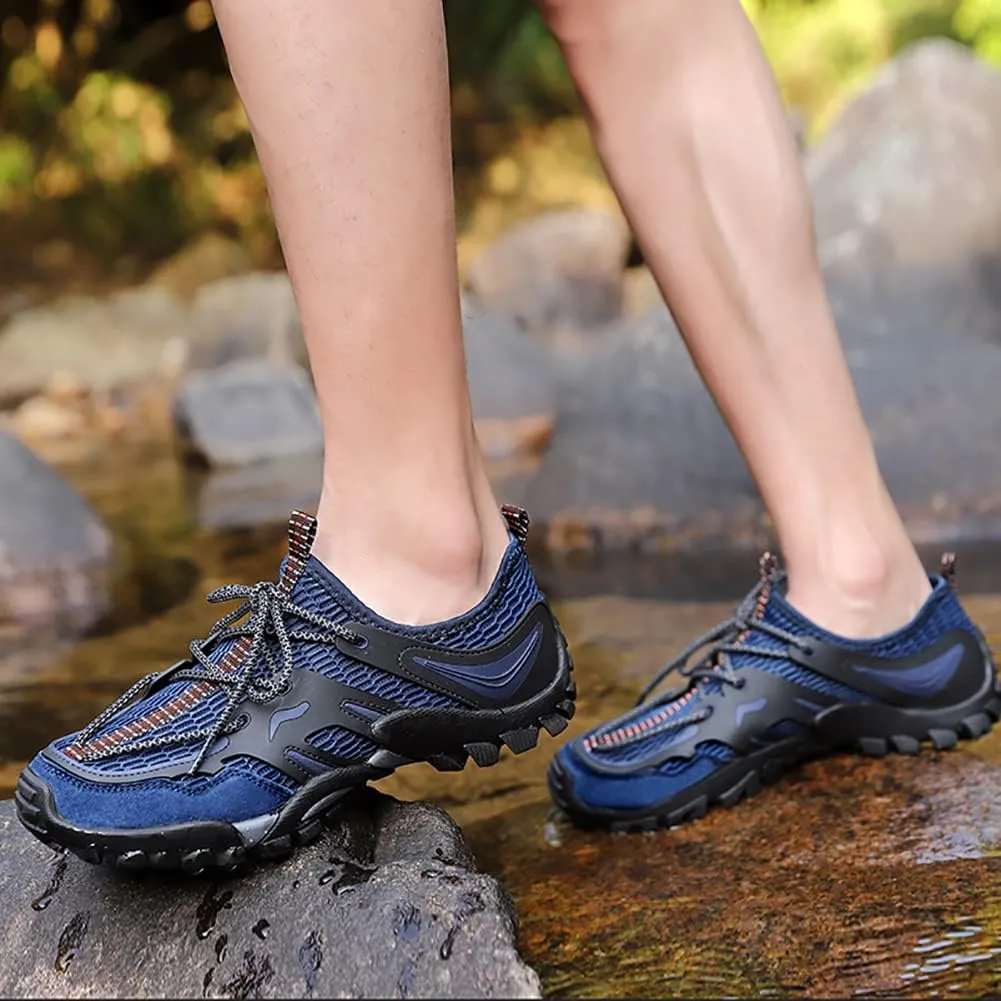 Men's Outdoor Hiking Shoes Summer Fashion Mesh Breathable Travel Shoes Field Adventure