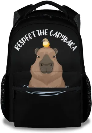 Mercuryelf Backpack for Boys Girls, 16 Inch Black Backpacks for School Travel, Cute Lightweight Bookbag for Kids