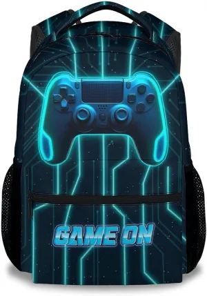 Mercuryelf Boys Bag for School - Cool Gamer Kid Backpack for School, Travel - 17 Inch Gaming Bookbag for Teens