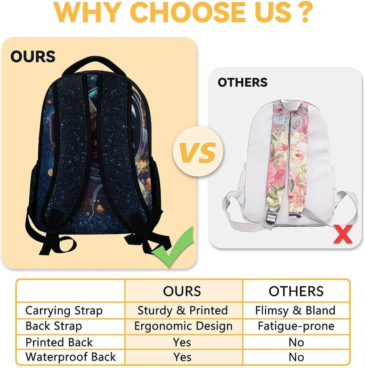 Mercuryelf Cats Space Astronaut Boys Backpack with Lunch Box Set, 3 in 1 School Travel Backpacks Matching Combo, Colorful Cool Bookbag and Pencil Case Bundle