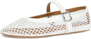 Mesh Ballet Flats for Women Ballerina Mesh Shoes Mary Jane Flats Sandals Fishnet Buckle Strap Round Toe Comfortable Casual Office Summer Dress