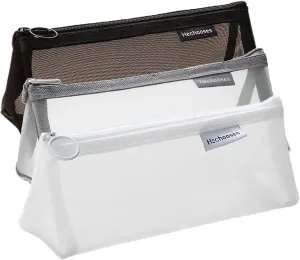 Mesh Cosmetic Bag Portable Clear Makeup Bags Mesh Zipper Pouch for Home Office Travel Accessories Organizer 3PCS