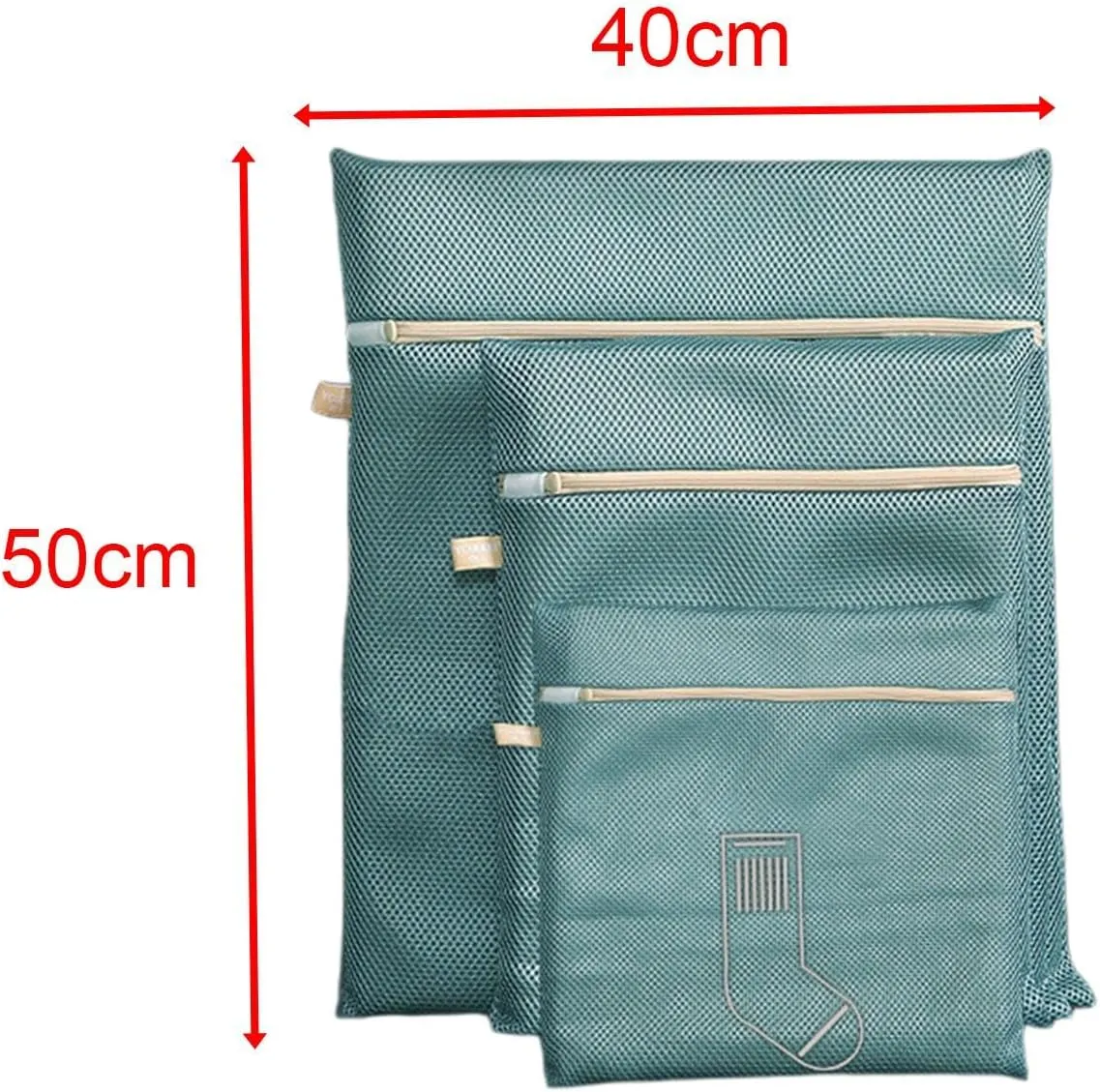 Mesh Laundry Bag, Strong Permeable Mesh Bags, with Zipper Delicate Mesh Laundry Washing Bags (Style d)