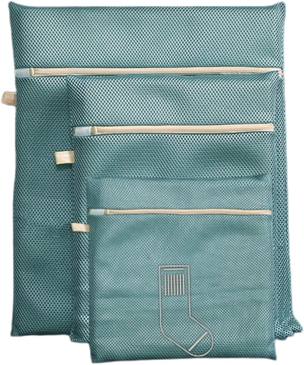 Mesh Laundry Bag, Strong Permeable Mesh Bags, with Zipper Delicate Mesh Laundry Washing Bags (Style d)