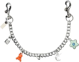 Metal Lock Bear Rainbow Flowers Wallet Chain Keychains Bag Charms Cute Purse Charms Purse Accessories For Women