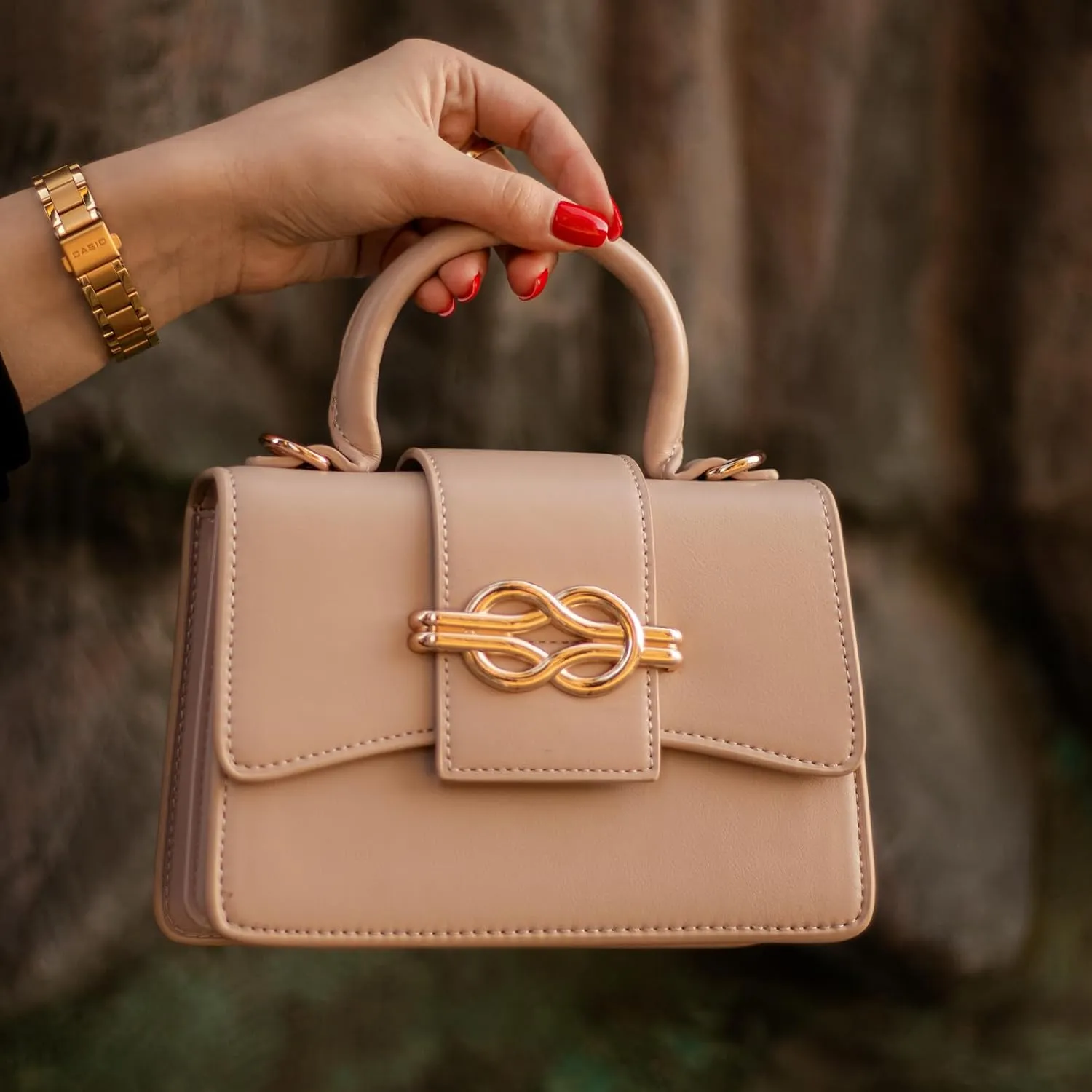 Milan Chiva Small Top Handle Purses for Women Mini Satchel Crossbody Bag Elegant Square Bag
