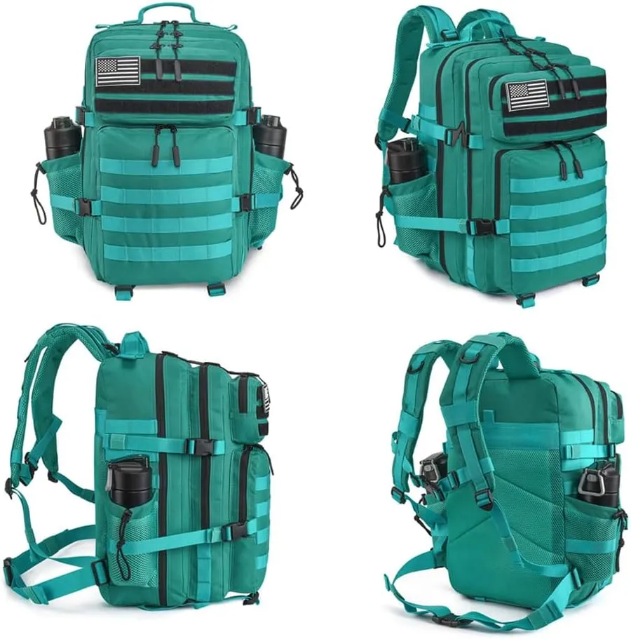 Military Tactical Backpack 45L Large Tactical Backpack for Men, Hiking Rucksack With Bottle Holder