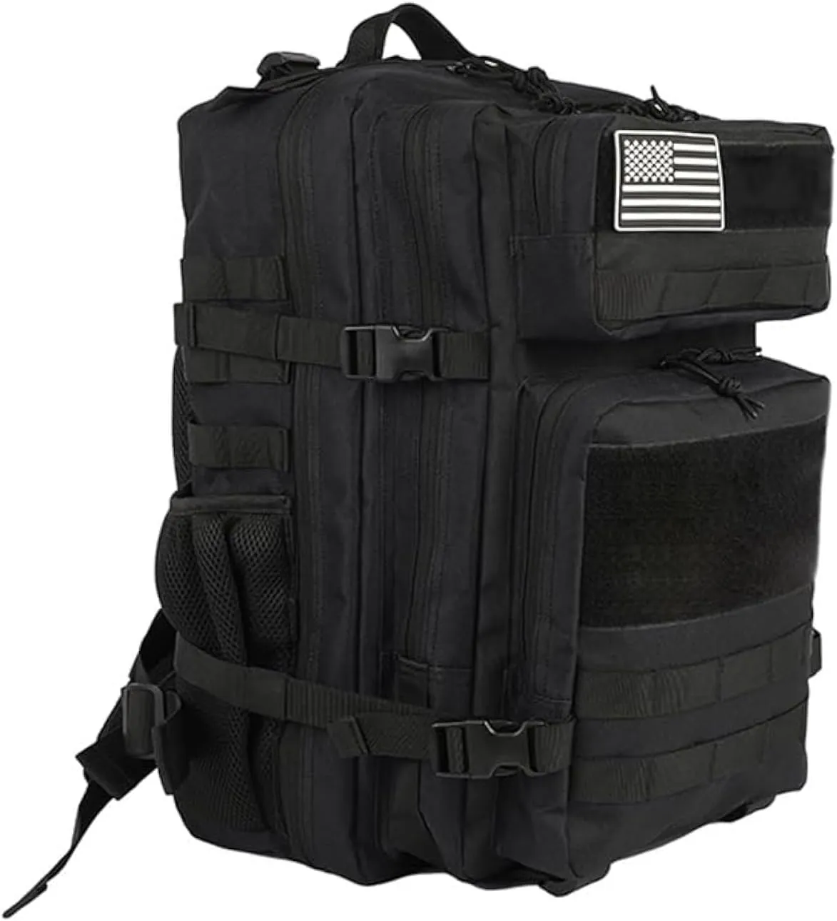 Military Tactical Backpack for Men and Women Large Army 3 Day Pack Molle Bag Backpacks bag 45L with MOLLE System for Travel,Work,Camping,Hunting,Hiking,Sports(Black)