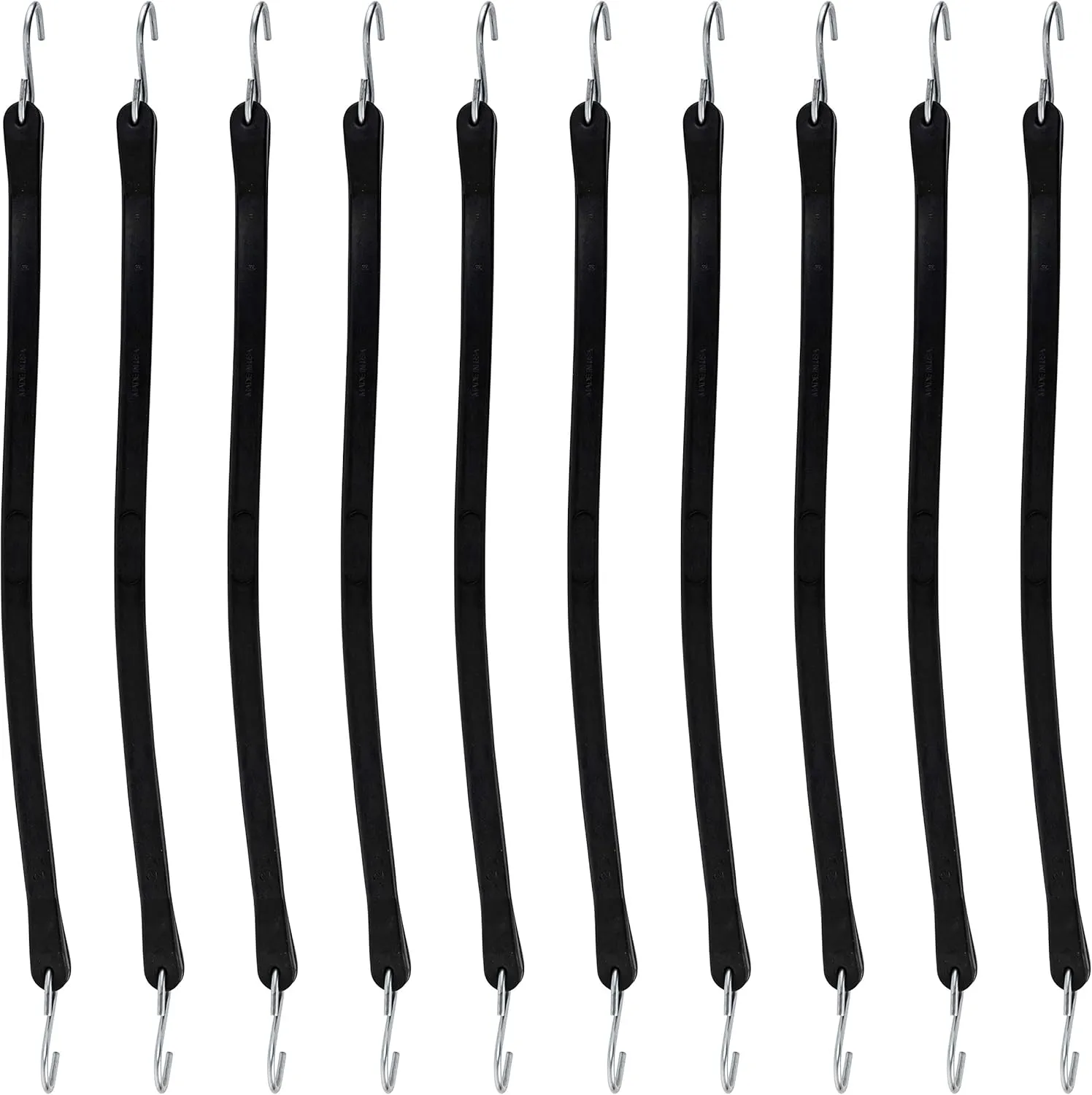 Miloo Rubber Bungee Cords with Hooks - Heavy Duty Tarp and Cargo Straps - Made in USA - 21 Inch Pack of 10