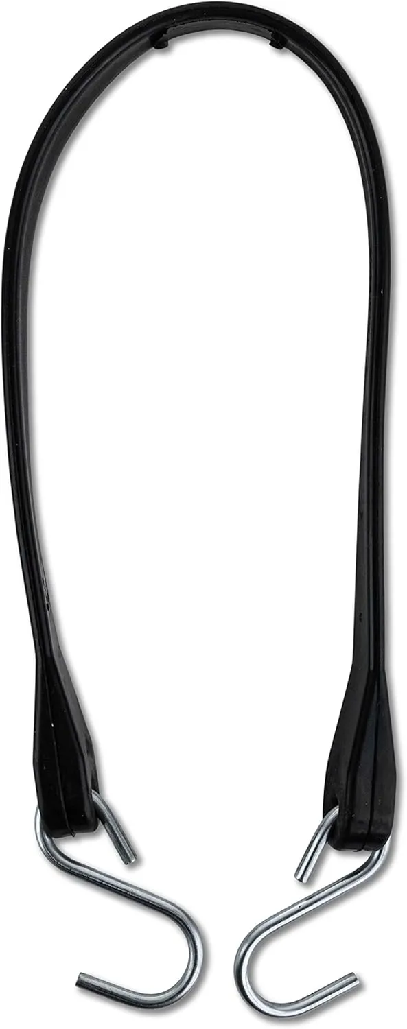 Miloo Rubber Bungee Cords with Hooks - Heavy Duty Tarp and Cargo Straps - Made in USA - 21 Inch Pack of 10