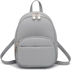 Mini Backpack for Women Girls Leather Backpacks Casual Small Daypack Shoulder Bag with Pockets
