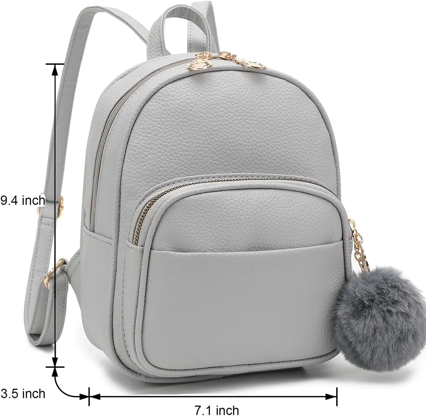 Mini Backpack for Women Girls Leather Backpacks Casual Small Daypack Shoulder Bag with Pockets