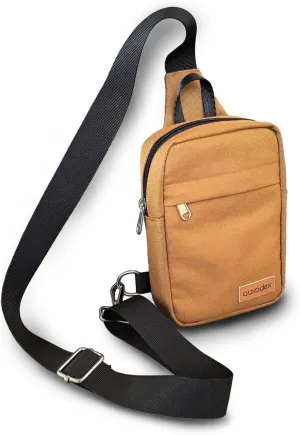 Mini Crossbody Sling Bag, Small Shoulder Backpack, Left & Right Reversible, Brown