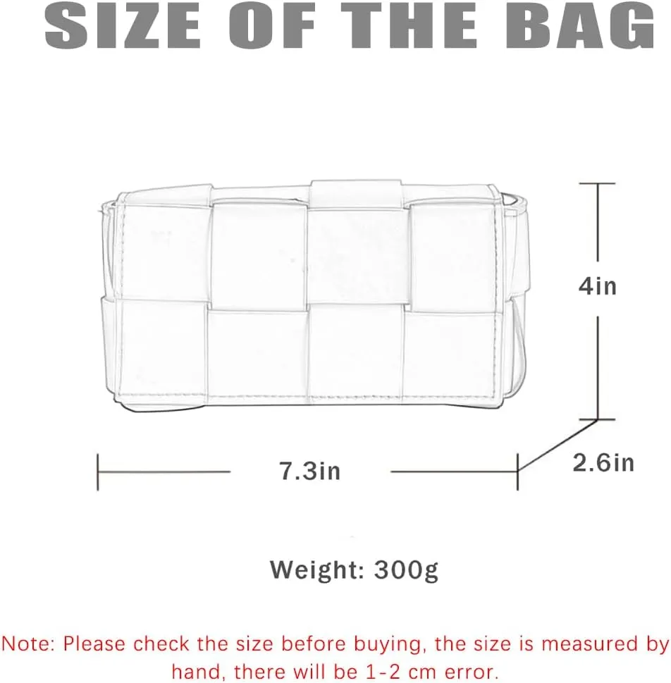Mini Fanny Pack for Women with Convertible Crossbody Shoulder Bag, Woven Cassette-Style Handbag Purse 7.3 * 4 * 2.6 Inch, Green