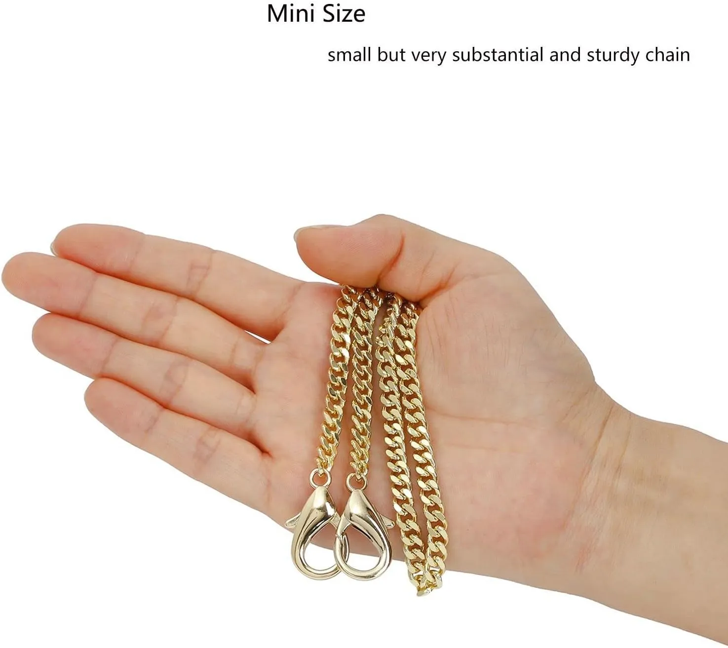 Mini Nice Purse Chain Strap Replacement Handbag Crossbody Shoulder Purse Strap Accessories Charms (Light Gold,48 Inch)