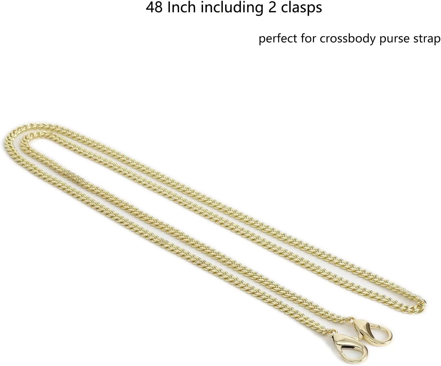 Mini Nice Purse Chain Strap Replacement Handbag Crossbody Shoulder Purse Strap Accessories Charms (Light Gold,48 Inch)