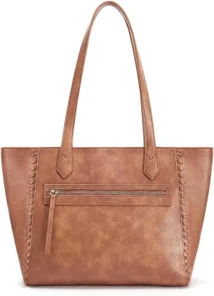 Missnine Tote Bag for Women, PU Leather Ladies Purses, Top-Handle Satchel Handbags with Braided Design for Work, Travel