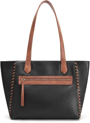 Missnine Tote Bag for Women, PU Leather Ladies Purses, Top-Handle Satchel Handbags with Braided Design for Work, Travel