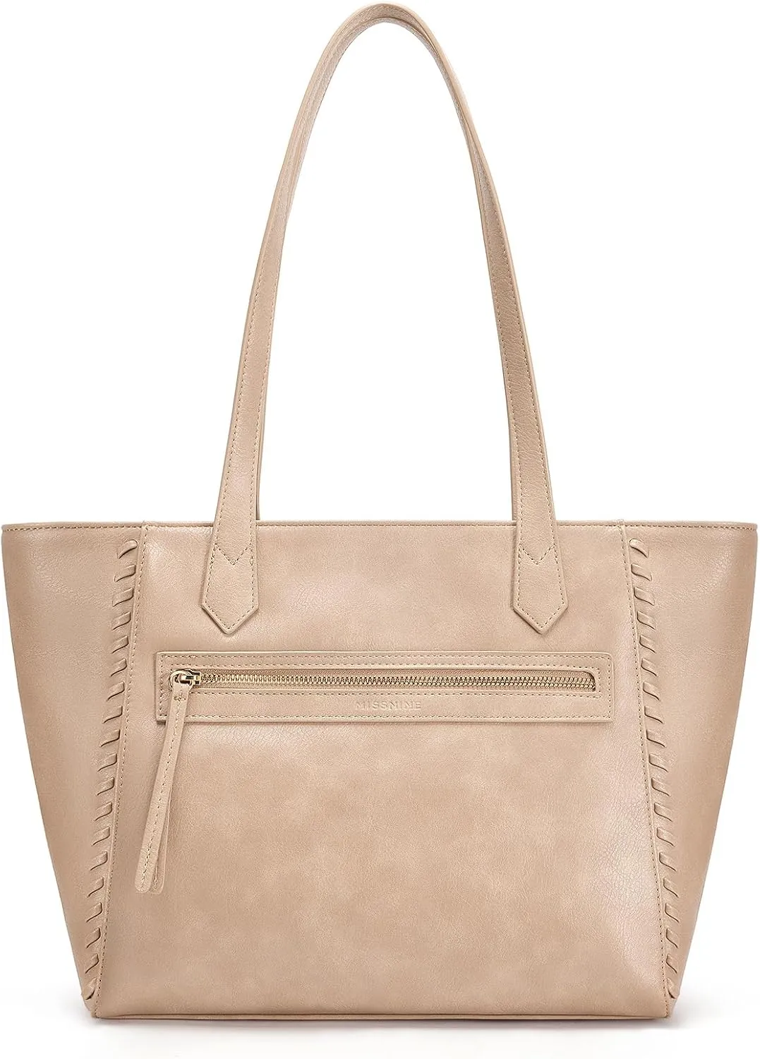 Missnine Tote Bag for Women, PU Leather Ladies Purses, Top-Handle Satchel Handbags with Braided Design for Work, Travel