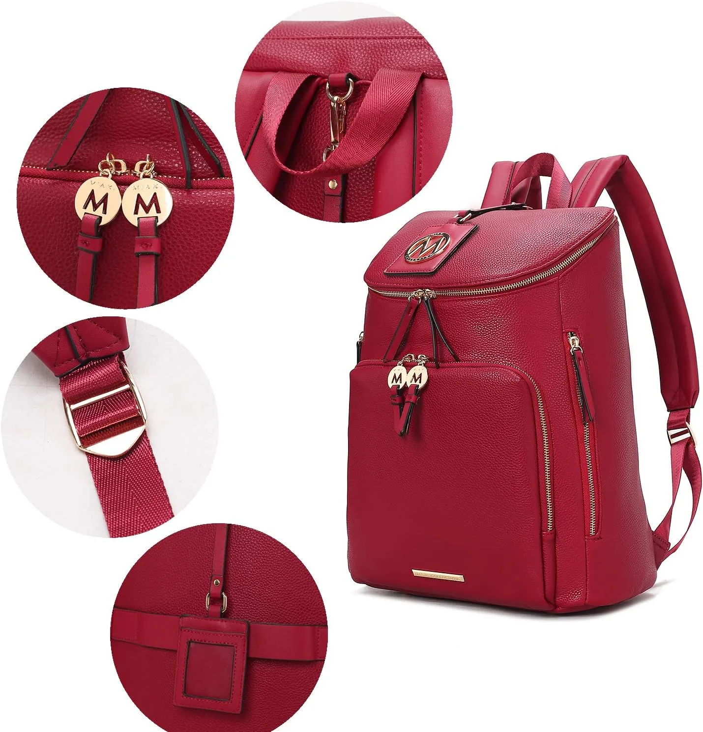 MKF Collection Backpack Bag for Women Vegan Leather Top-Handle Ladies Fashion Travel Bag – Daypack By Mia K