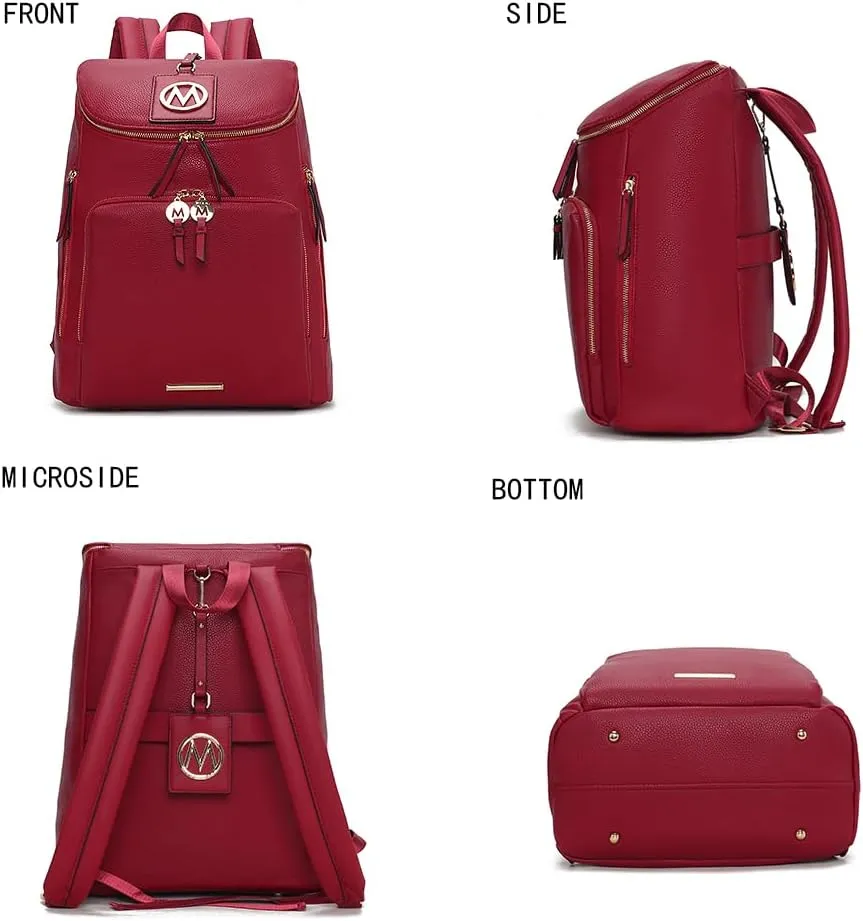 MKF Collection Backpack Bag for Women Vegan Leather Top-Handle Ladies Fashion Travel Bag – Daypack By Mia K