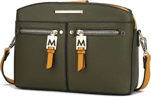 MKF Collection Crossbody Bag for Women, PU Leather Pocketbook Handbag, Side Messenger Bag, Shoulder Crossover Bag by Mia K