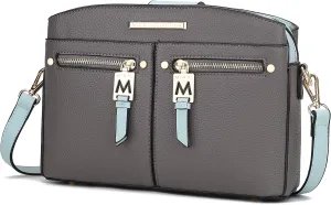 MKF Collection Crossbody Bag for Women, PU Leather Pocketbook Handbag, Side Messenger Bag, Shoulder Crossover Bag by Mia K
