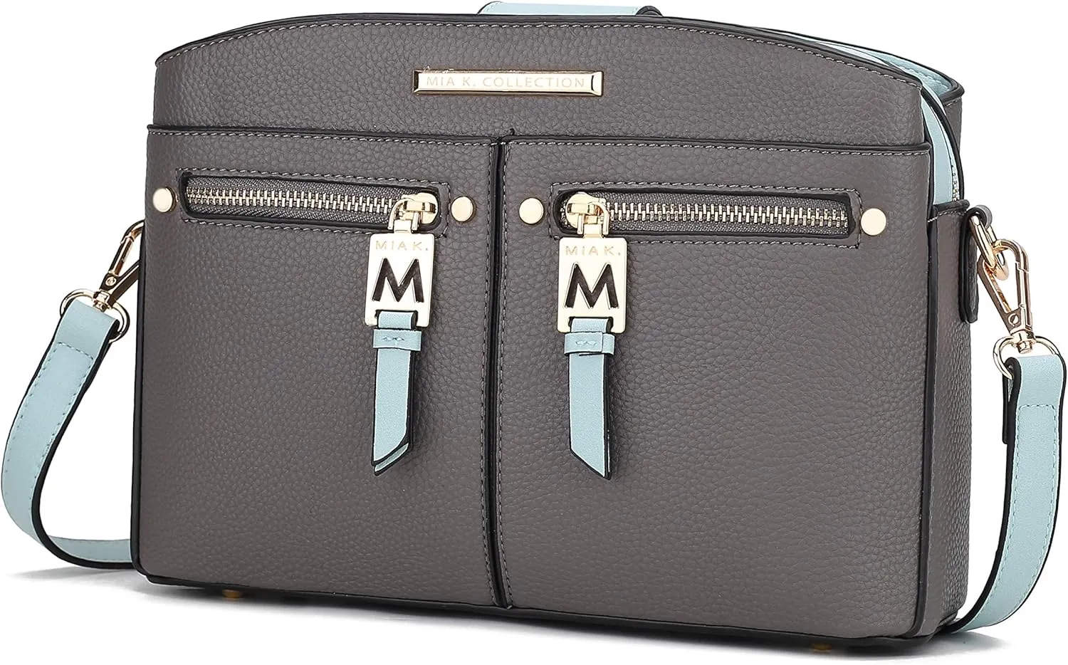 MKF Collection Crossbody Bag for Women, PU Leather Pocketbook Handbag, Side Messenger Bag, Shoulder Crossover Bag by Mia K