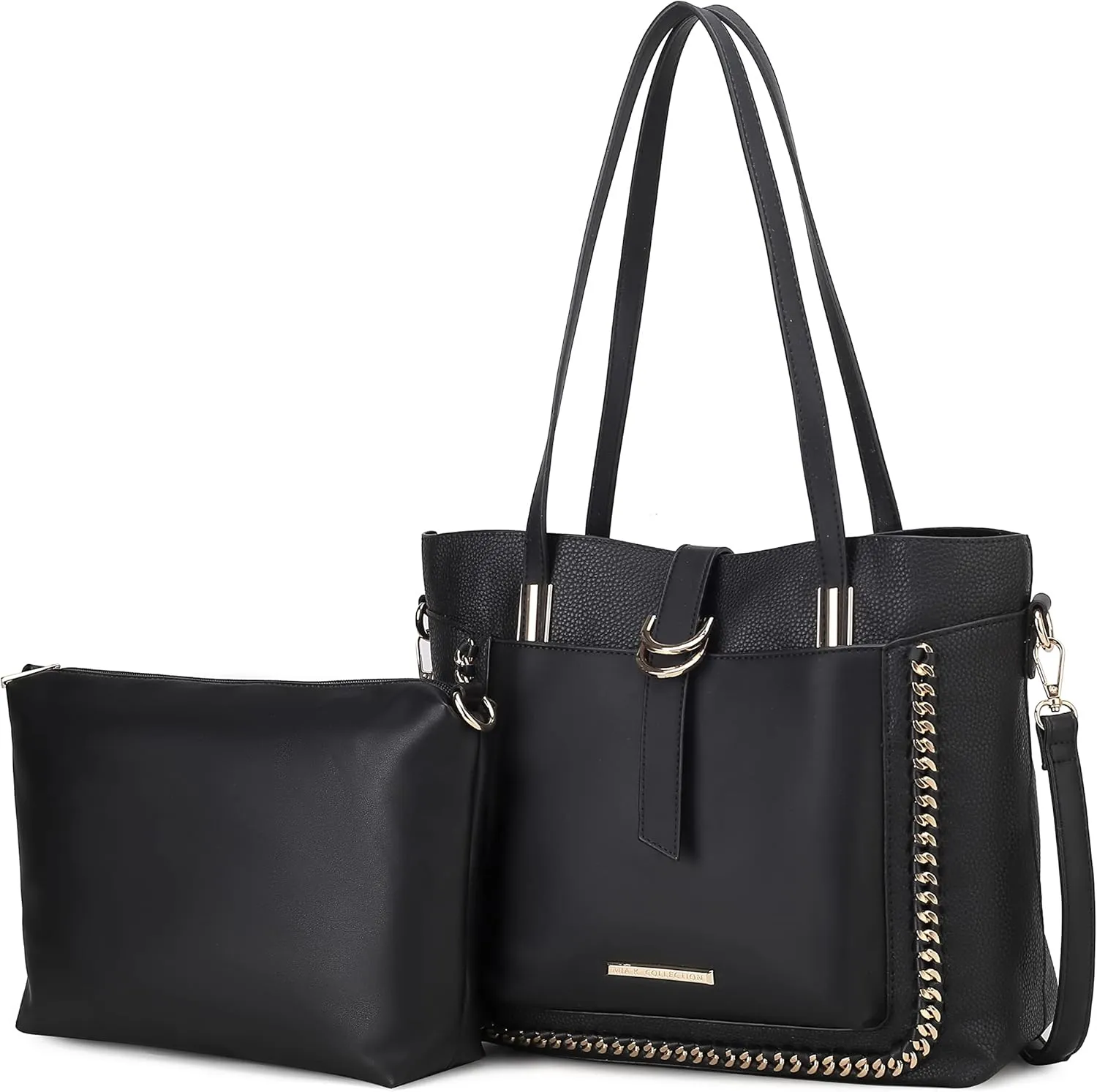 MKF Collection Tote Bag & Crossbody Set, Vegan Leather Top-Handle Shoulder bag Handbag Pouch Purse