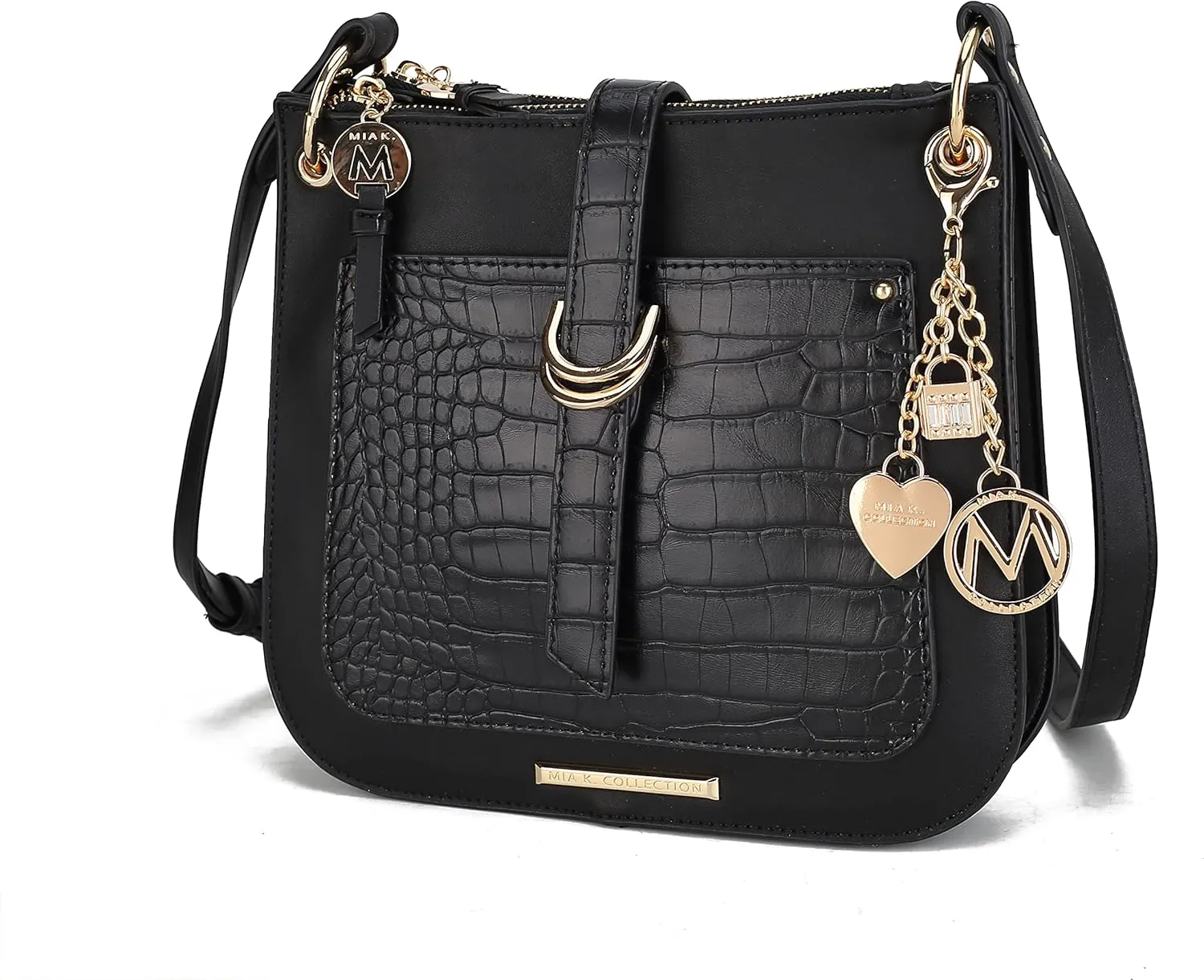 MKF Collection Women's Crossbody Bag, Vegan Leather Crossover Bag, Small Shoulder Bag Handbag by Mia K